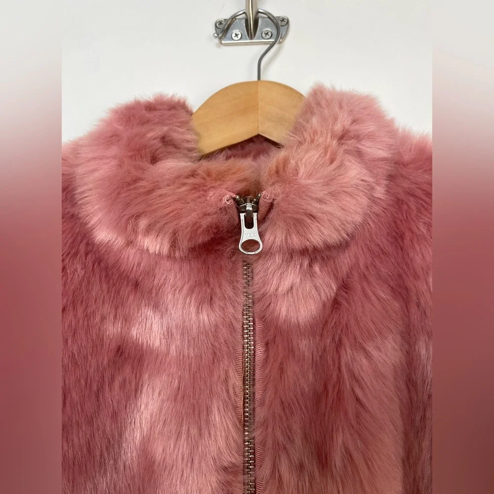 J.‎ Crew Pink Plush Faux Fur Vest Size Small